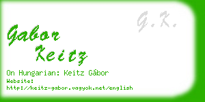 gabor keitz business card
